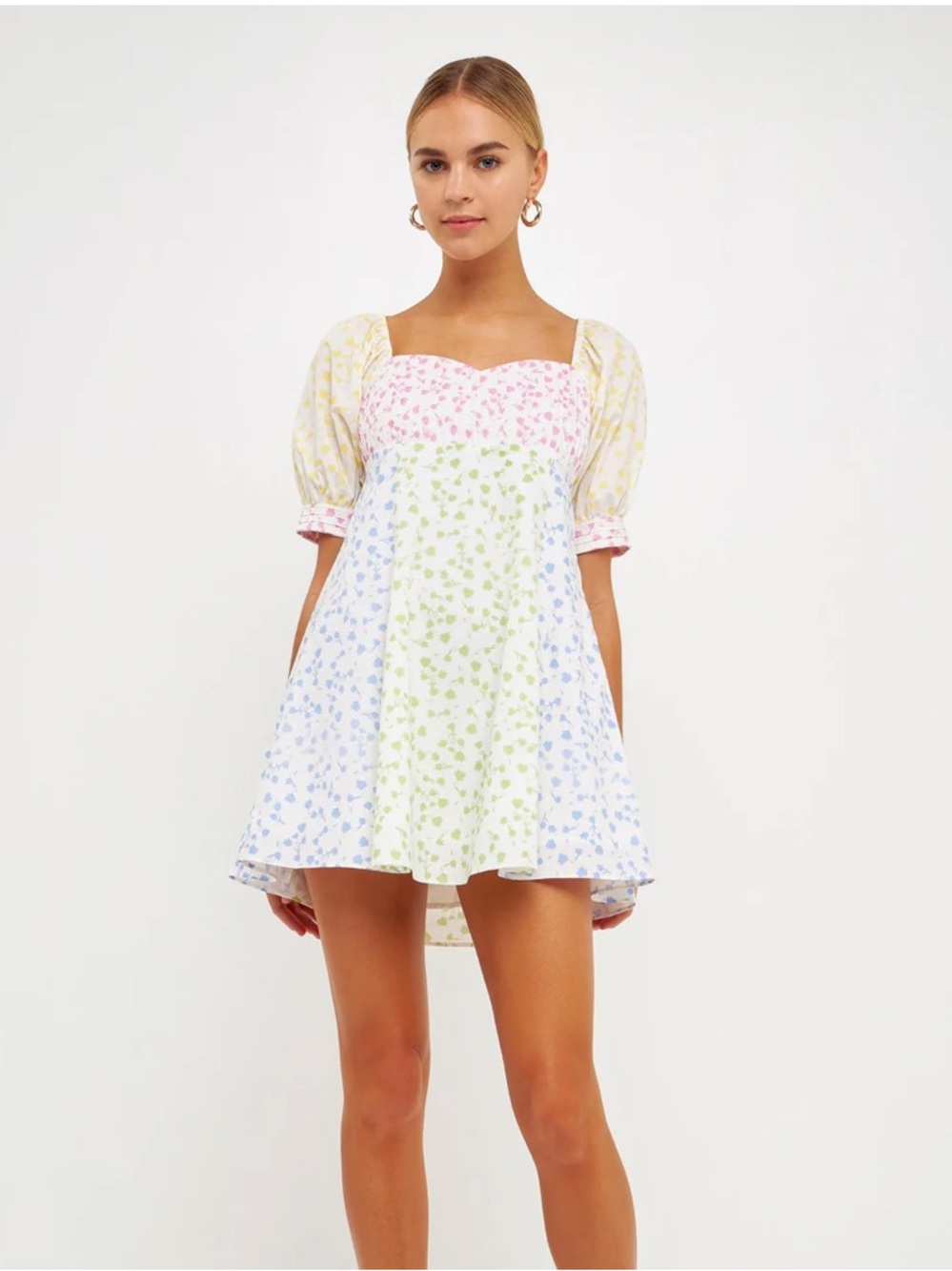 NWT English Factory Medium Multi Floral Print Mini Dress